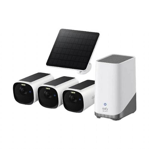 Varnostna kamera Eufy E40 komplet 3 kamer, Wi-Fi, 2K ločljivost, IP66, HomeBase S380, sončna celica