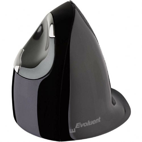 Vertikalna miška Evoluent Vertical Mouse D, srednja velikost, za desničarje, 6 gumbov, brezžična, črno-siva