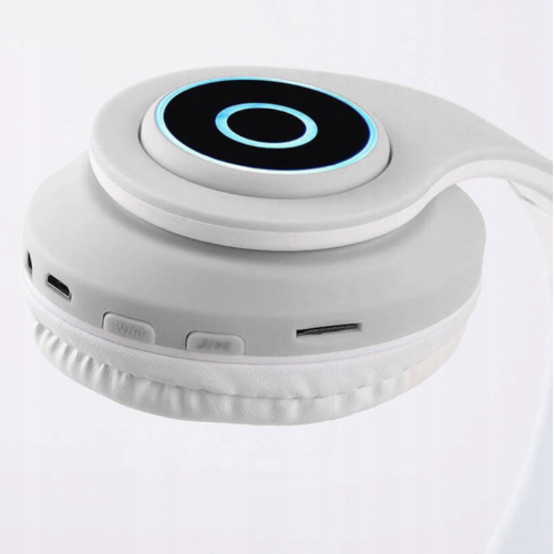 Otroške slušalke Extralink Pro bele barve | Žične slušalke | Mačja ušesa