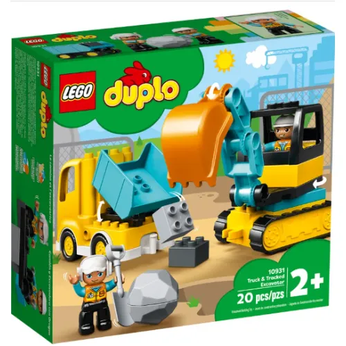 Kocke Lego Duplo®: Tovornjak in bager na gosenicah (10931)