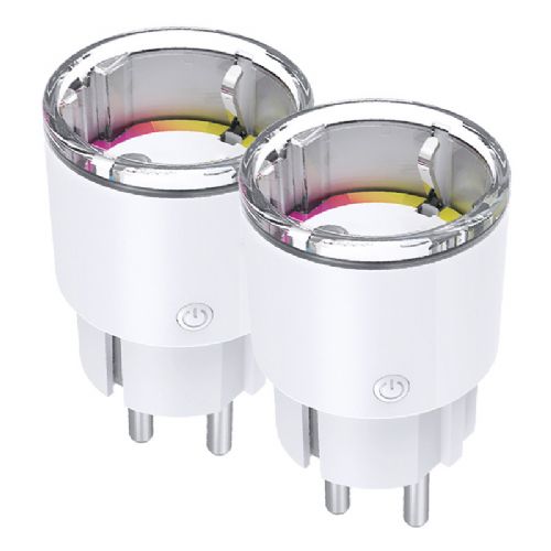 Pametna vtičnica Gosund EP2-Z ZigBee 10A, dvojni paket, daljinsko upravljanje, merjenje porabe, urniki, glasovno upravljanje, bela