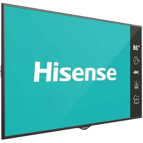 Hisense digital signage zaslon 86B4E30T 86'' / 4K / 500 nits / 60 Hz / (18h / 7 dni ) 86" / 3840x2160 / Android 8.0