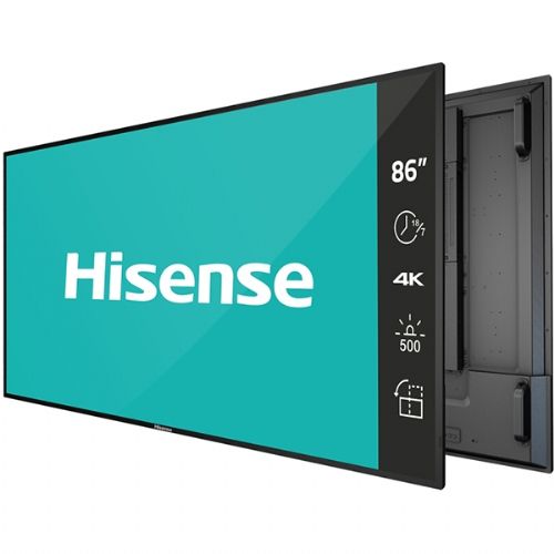 Hisense digital signage zaslon 86B4E30T 86'' / 4K / 500 nits / 60 Hz / (18h / 7 dni ) 86" / 3840x2160 / Android 8.0