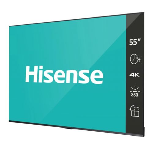 Profesionalni oglaševalski zaslon Hisense 55DP30FE, 139 cm (55"), 4K UHD, 350 niti, Android 9