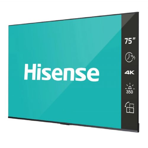 Digitalni zaslon Hisense 75DP30FE, 190 cm (75"), 4K UHD, 350 nit, Android 9, 16/7 delovanje