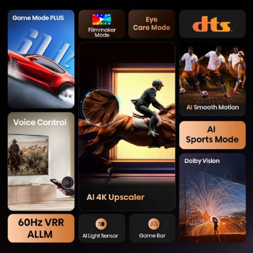 Televizor Hisense 50A6Q, 126 cm (50"), 4K Ultra HD 3840x2160, 60 Hz, VIDDA Smart TV, AI, Dolby vision