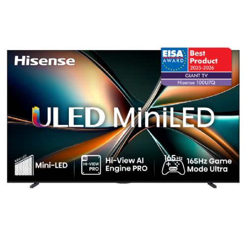 TV HISENSE 100U7Q ULED (Mini LED), 253 cm (100"), 4K Ultra HD 3840x2160, 165 Hz, VIDAA Smart TV, EZPlay