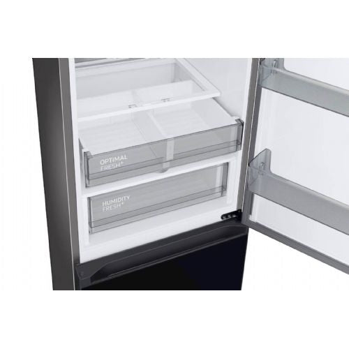 Hladilnik z zamrzovalnikom Samsung Bespoke RB34C7B5E22/EF, črno steklo