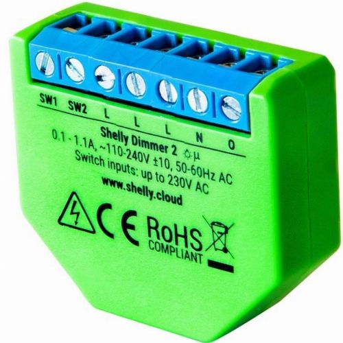 Početna Shelly relejna rasvjeta "Dimmer 2" WLAN regulator svjetla mjerna funkcija