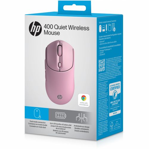 Brezžična miška HP 400 Quiet Pink EURO (P)