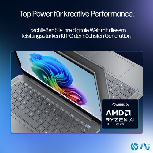 Prenosnik HP OmniBook Ultra 14-fd0097ng, AI 9 HX 375/32 GB/SSD 1 TB NVMe/35,6 cm (14"), 2240 x 1400/IPS/DE/Win11Home, srebrne barve