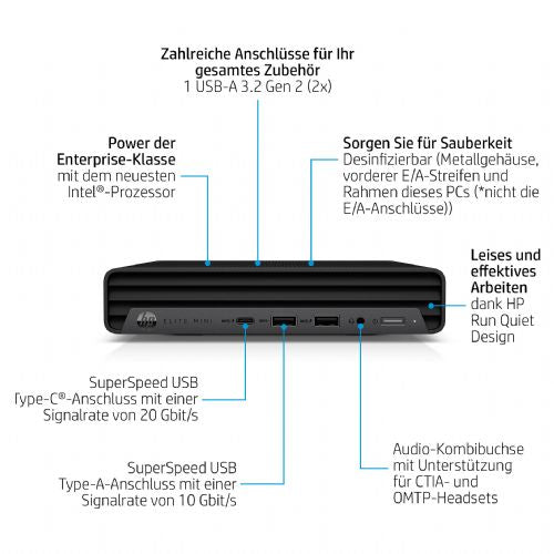 Osebni računalnik HP Elite Mini 800 G9 i5-14500/16GB/SSD 512GB NVMe/Win11Pro, 1J War (DE)