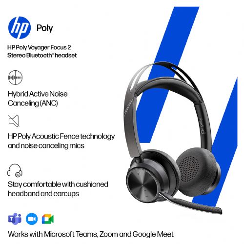 Slušalke HP Poly BT Voyager Focus 2 UC USB-C/A