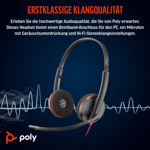 Slušalke HP Poly Headset Blackwire C3220 Stereo USB-C/A
