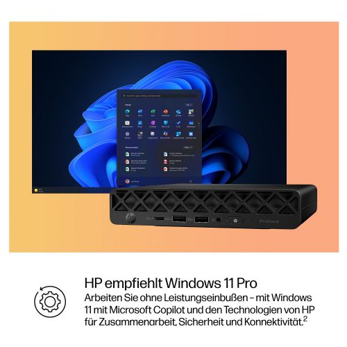 Računalnik HP PRODESK 4 MINI G1I U5-235T 16 GB/512 GB WLAN W11Pro + DE tipkovnica