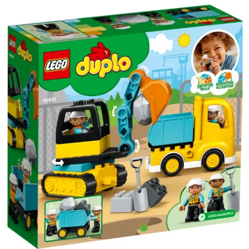Kocke Lego Duplo®: Tovornjak in bager na gosenicah (10931)