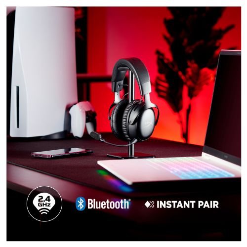 Slušalke HyperX Cloud III S brezžične, Bluetooth 5.3, 120 ur baterije, snemljiv mikrofon, črne