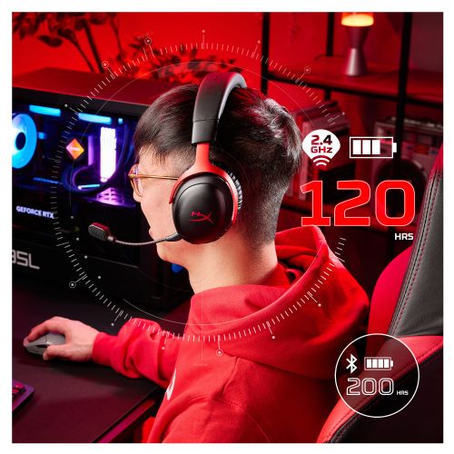 Brezžične slušalke HyperX A59Z0AA / Cloud III S rdeče na črni