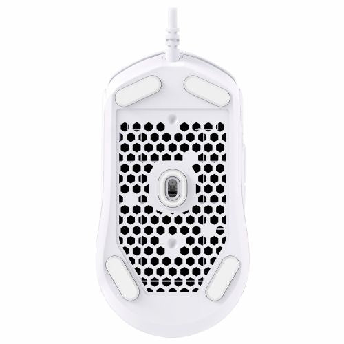 Miška HyperX Pulsefire Haste 2 žična bela, 26000 DPI, 6 gumbov, 53 g, RGB osvetlitev