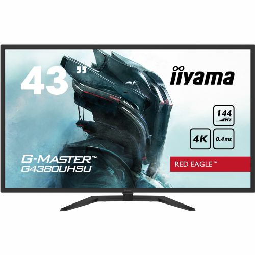 Monitor Iyama gaming G-Master G4380UHSU-B1,109 cm (43"), 3840x2160 UHD, VA, 16:9, 550 cd/m2, 144 Hz, 0,4ms, HDMI, DP, AMD FreeSync, črna