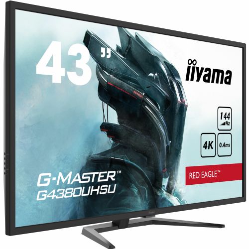 Monitor Iyama gaming G-Master G4380UHSU-B1,109 cm (43"), 3840x2160 UHD, VA, 16:9, 550 cd/m2, 144 Hz, 0,4ms, HDMI, DP, AMD FreeSync, črna
