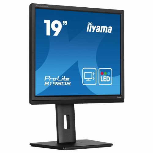Monitor Iiyama ProLite B1980S-B1 48 cm (19"), SXGA, TN, HDMI, DP, ergonomsko stojalo, črna