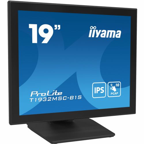 Monitor IIyama T1932MSC-B1S, 48 cm (19"), 1280 x 1024, IPS, dodirni, 215 cd/m2, 14ms, crni