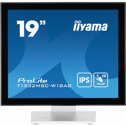 Monitor Iiyama T1932MSC-W1SAG, 48cm (19"), 5:4, Touch, 1280 x 1024, IPS, 215cd/m2, 14ms, bela