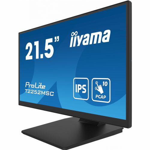 Iiyama ProLite T2252MSC-B2AG monitor, 54,5 cm (21,5"), FHD, IPS, zvučnici, dodir