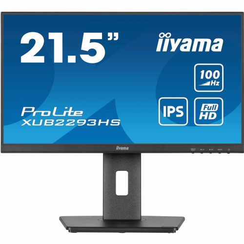 Monitor iiyama ProLite XUB2293HS-B6 54,6 cm (21,5"), 1920x1080 (FHD), IPS, 300cd/m2, 16:9 1ms 100Hz HDMI DP zvočnik Pivot Black