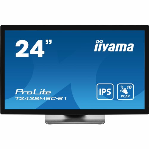 Monitor Iiyama ProLite T2438MSC-B1 60,45 cm (23,8"), 1920x1080 (FHD), IPS, 600 cd/m2, 16:9 Touch 5ms HDMI DP USB zvočnik črn