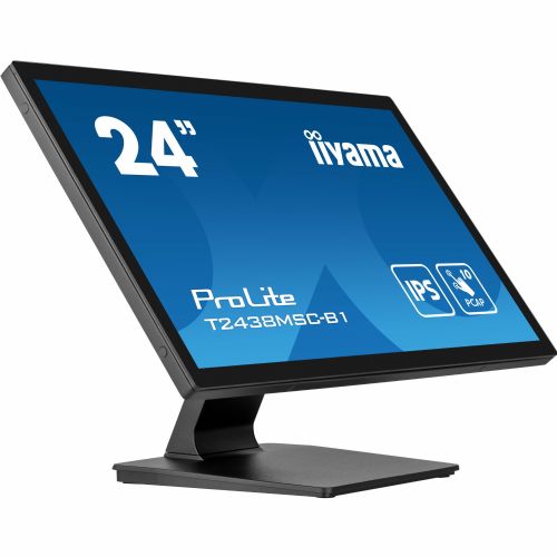 Monitor Iiyama ProLite T2438MSC-B1 60,45 cm (23,8"), 1920x1080 (FHD), IPS, 600 cd/m2, 16:9 Touch 5ms HDMI DP USB zvočnik črn
