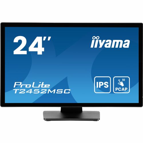 Monitor IIYAMA T2452MSC-B1AG 60,5 cm (23,8"), 1920x1080 (FHD), IPS, 400 cd/m2, 16:9 Touch HDMI+DP+USB