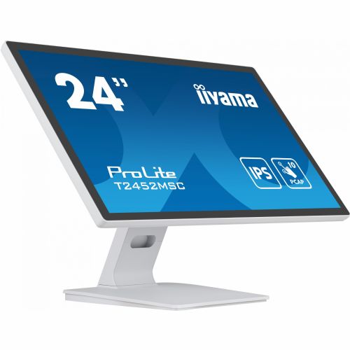 Monitor Iiyama ProLite T2452MSC-W1 60,45 cm (23,8"), 1920x1080 (FHD), 250cd/m2, 16:9 FHD IPS dodirni 14ms HDMI DP zvučnik bijeli