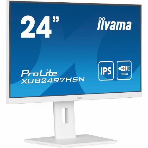 Monitor Iiyama XUB2497HSN-W2, 60,5 cm (23,8"), 1920 x 1080 FHD, IPS, 16:9, 300 cd/m2, 1 ms, bijeli
