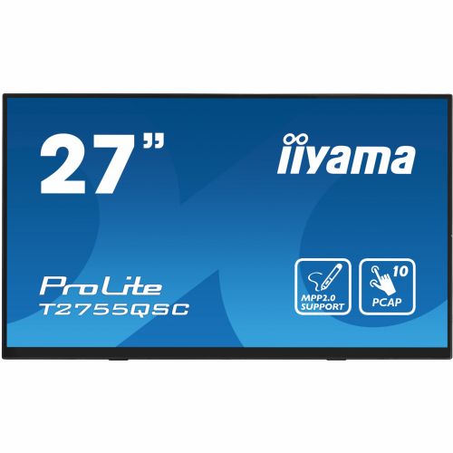 Monitor IIYAMA T2755QSC-B1 68,6 cm (27"), 2560 x 1440 (QHD), 400 cd/m2, 5ms, 16:9 M-Touch HDMI+DP IPS maloprodaja