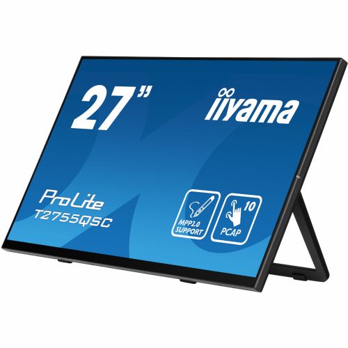 Monitor IIYAMA T2755QSC-B1 68,6 cm (27"), 2560 x 1440 (QHD), 400 cd/m2, 5ms, 16:9 M-Touch HDMI+DP IPS maloprodaja