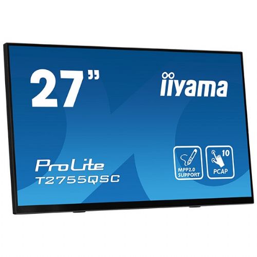Monitor IIYAMA T2755QSC-B1 68,6 cm (27"), 2560 x 1440 (QHD), 400 cd/m2, 5 ms, 16:9 M-Touch HDMI+DP IPS maloprodajna cijena