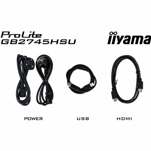 Monitor Iiyama GB2745HSU-B2, 68,5cm (27"), 1920 x 1080 FHD, 16:9, IPS, 300 cd/m2, 1ms, črna