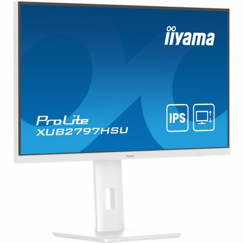 Monitor Iiyama XUB2797HSU-W2, 68,6 cm (27"), 16 : 9, HDMI + DP + 2 x USB, dvigalo