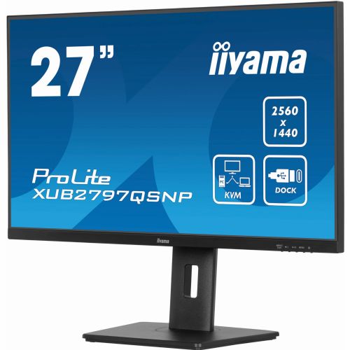 Monitor Iiyama XUB2797QSNP-B1, 68,6 cm (27"), 16:9, HDMI + DP + USB-C, IPS