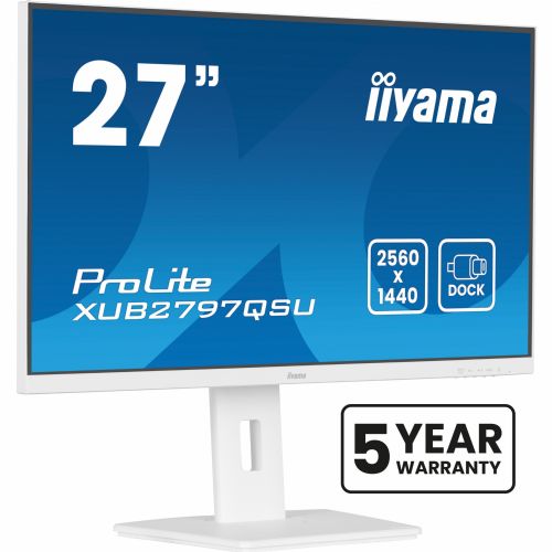 Monitor IIYAMA XUB2797QSU-W2 68,6 cm (27"), 2560 x 1440 (QHD), 16:9 HDMI+DP+2xUSB dvigalo