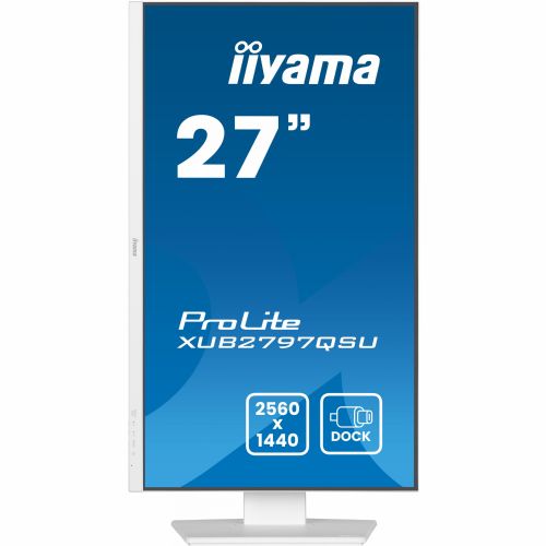 Monitor IIYAMA XUB2797QSU-W2 68,6 cm (27"), 2560 x 1440 (QHD), 16:9 HDMI+DP+2xUSB dvigalo