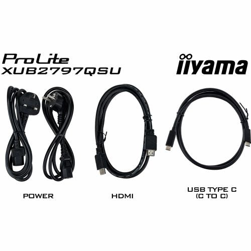 Monitor IIYAMA XUB2797QSU-W2 68,6 cm (27"), 2560 x 1440 (QHD), 16:9 HDMI+DP+2xUSB dvigalo