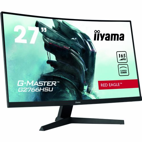 Monitor Iiyama Red Eagle G-master G2766HSU-B1, 68,5 cm (27"), FHD, VA, 165 Hz, DP/HDMI/USB, FreeSync, zvočniki, ukrivljen, črna