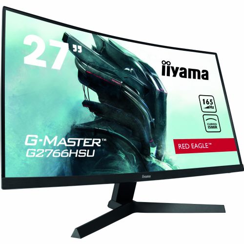 Monitor Iiyama Red Eagle G-master G2766HSU-B1, 68,5 cm (27"), FHD, VA, 165 Hz, DP/HDMI/USB, FreeSync, zvočniki, ukrivljen, črna