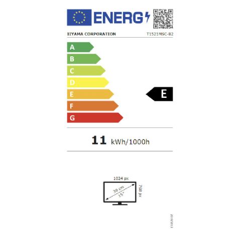 IIYAMA ProLite T1521MSC-B2 38 cm (15") TN LED LCD XGA P-CAP zvučnici osjetljivi na dodir informacije / interaktivni monitor