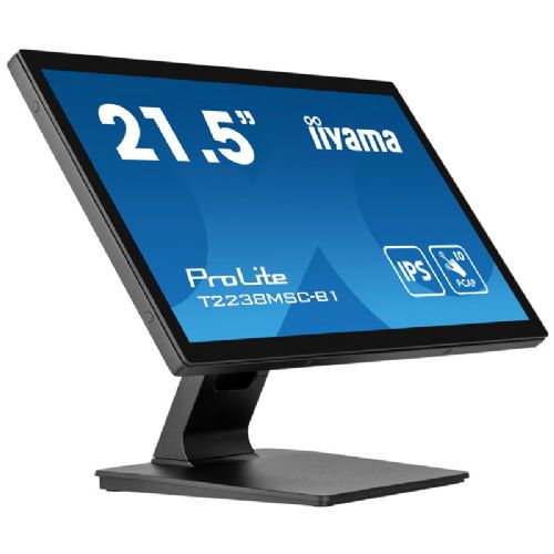 Monitor Iiyama ProLite T2238MSC-B1 54,6 cm (21,5"), 1920x1080 (FHD), 250 cd/m2,16:9 FHD IPS Touch 5ms HDMI DP zvočnik črn