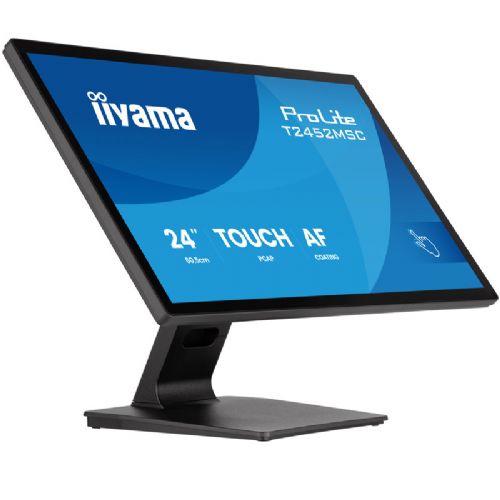 Interaktivni monitor iiyama ProLite T2452MSC-B2, 60,5 cm (24"), FHD IPS, PCAP na dotik, zvočniki, črne barve