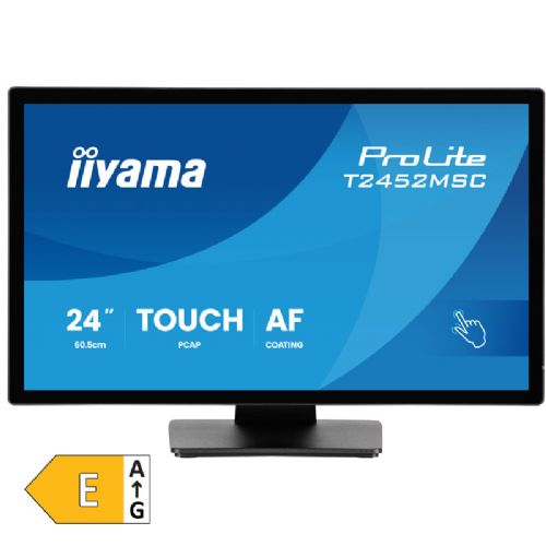 Interaktivni monitor iiyama ProLite T2452MSC-B2, 60,5 cm (24"), FHD IPS, PCAP na dotik, zvočniki, črne barve